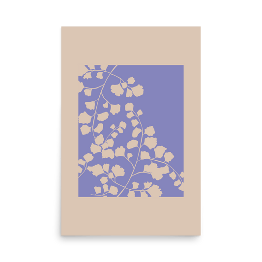 Tan Blossoms Print - THE WALL SNOB
