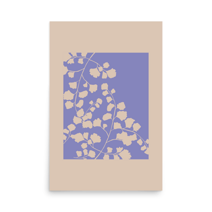 Tan Blossoms Print - THE WALL SNOB