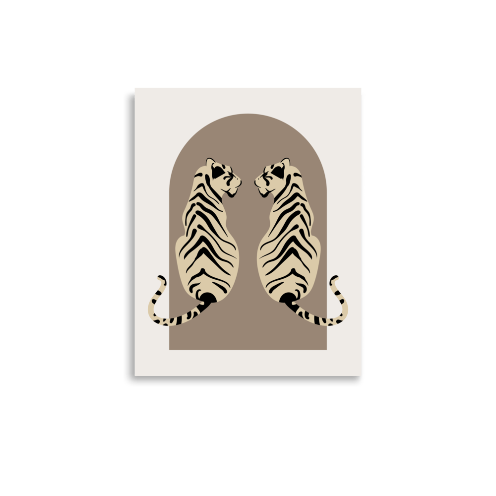 Tigress Arch Light Tan Print - THE WALL SNOB