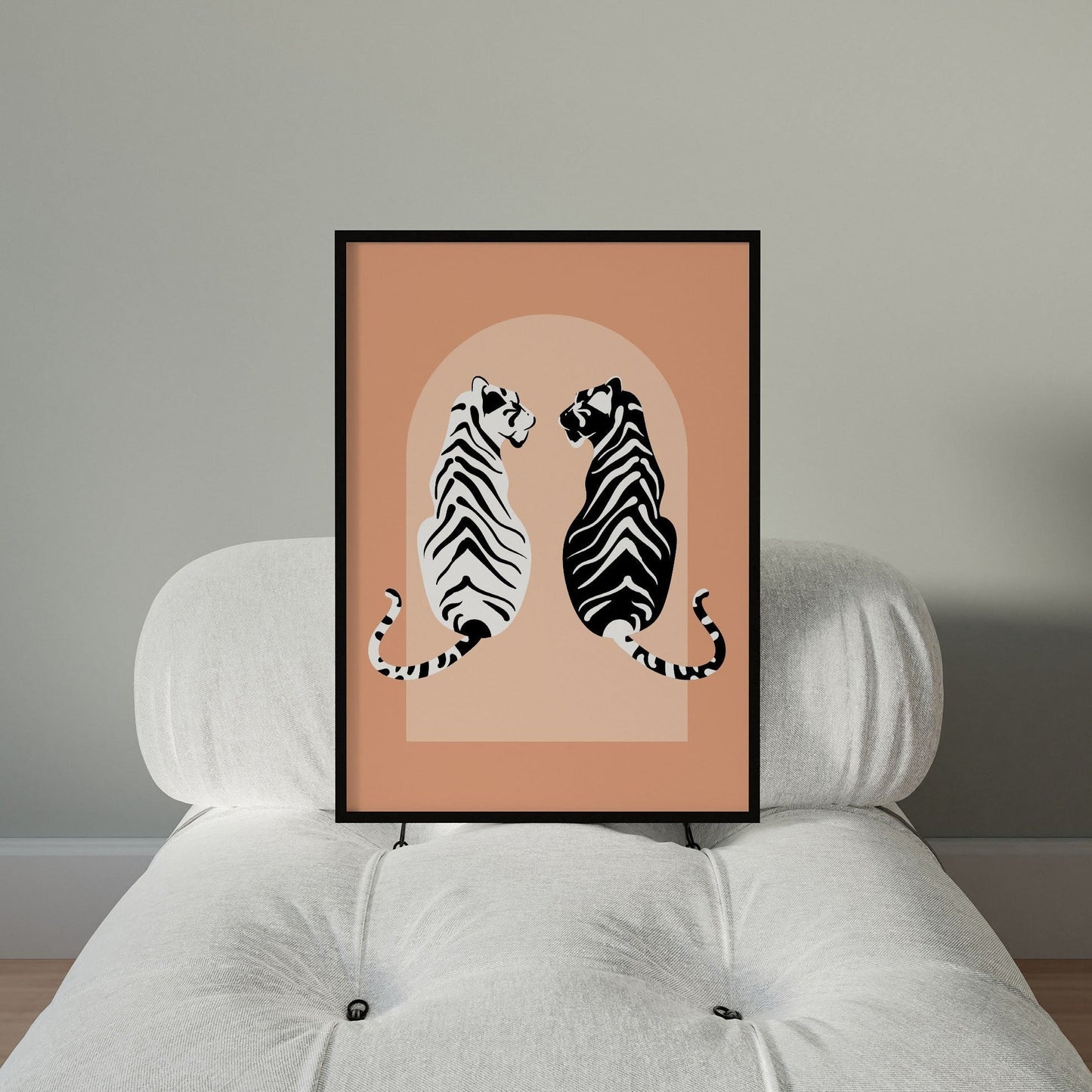 Tigress Arch Sand Contrast Print - THE WALL SNOB