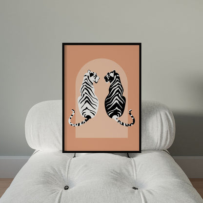Tigress Arch Sand Contrast Print - THE WALL SNOB