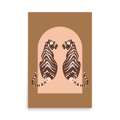 Tigress Arch Sand Print - THE WALL SNOB
