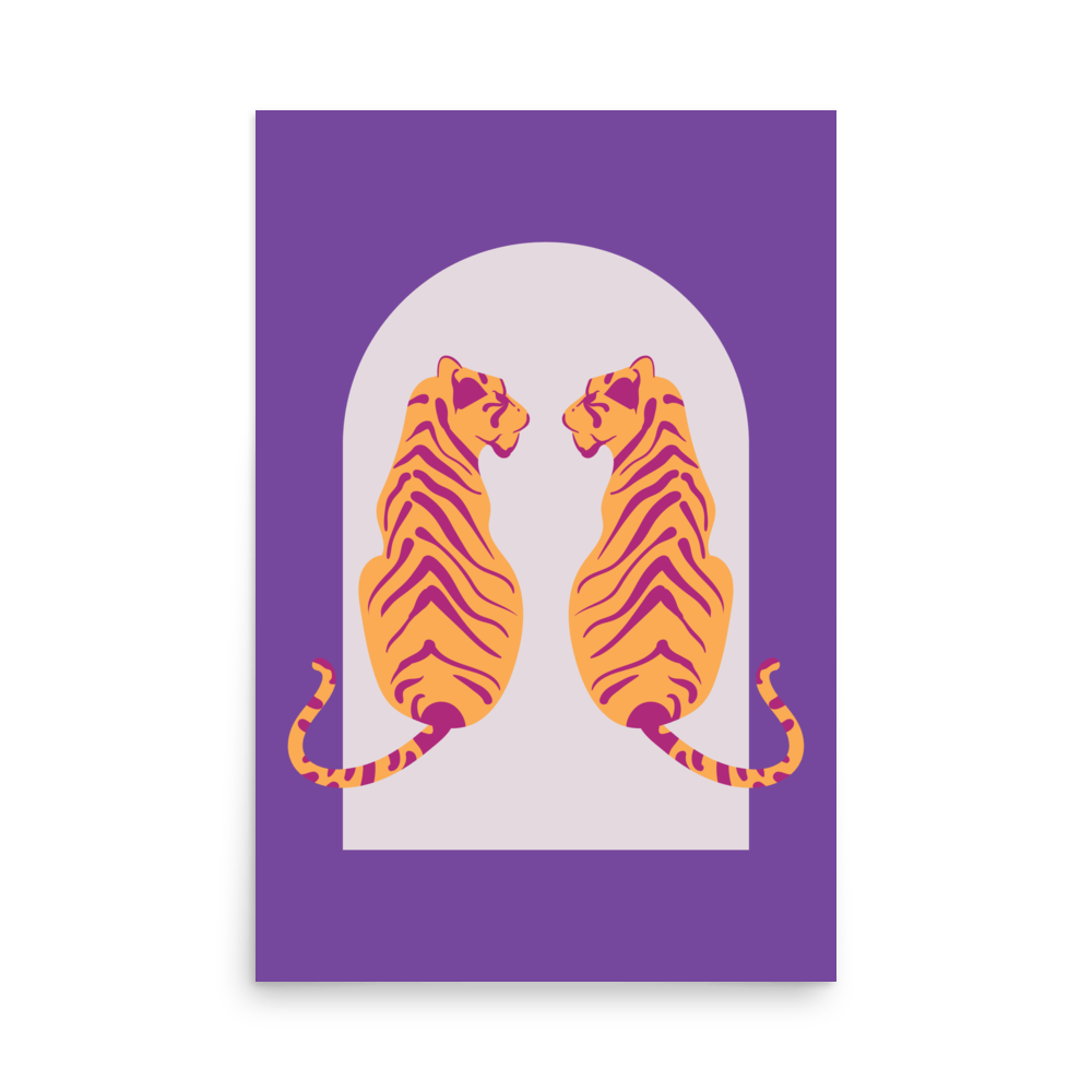 Tigress Arch Violet Print - THE WALL SNOB