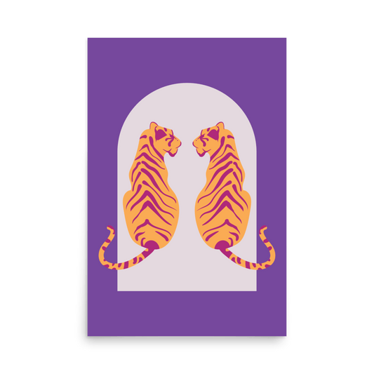 Tigress Arch Violet Print - THE WALL SNOB