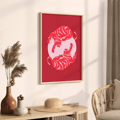 Tigress Moon Rouge Print - THE WALL SNOB