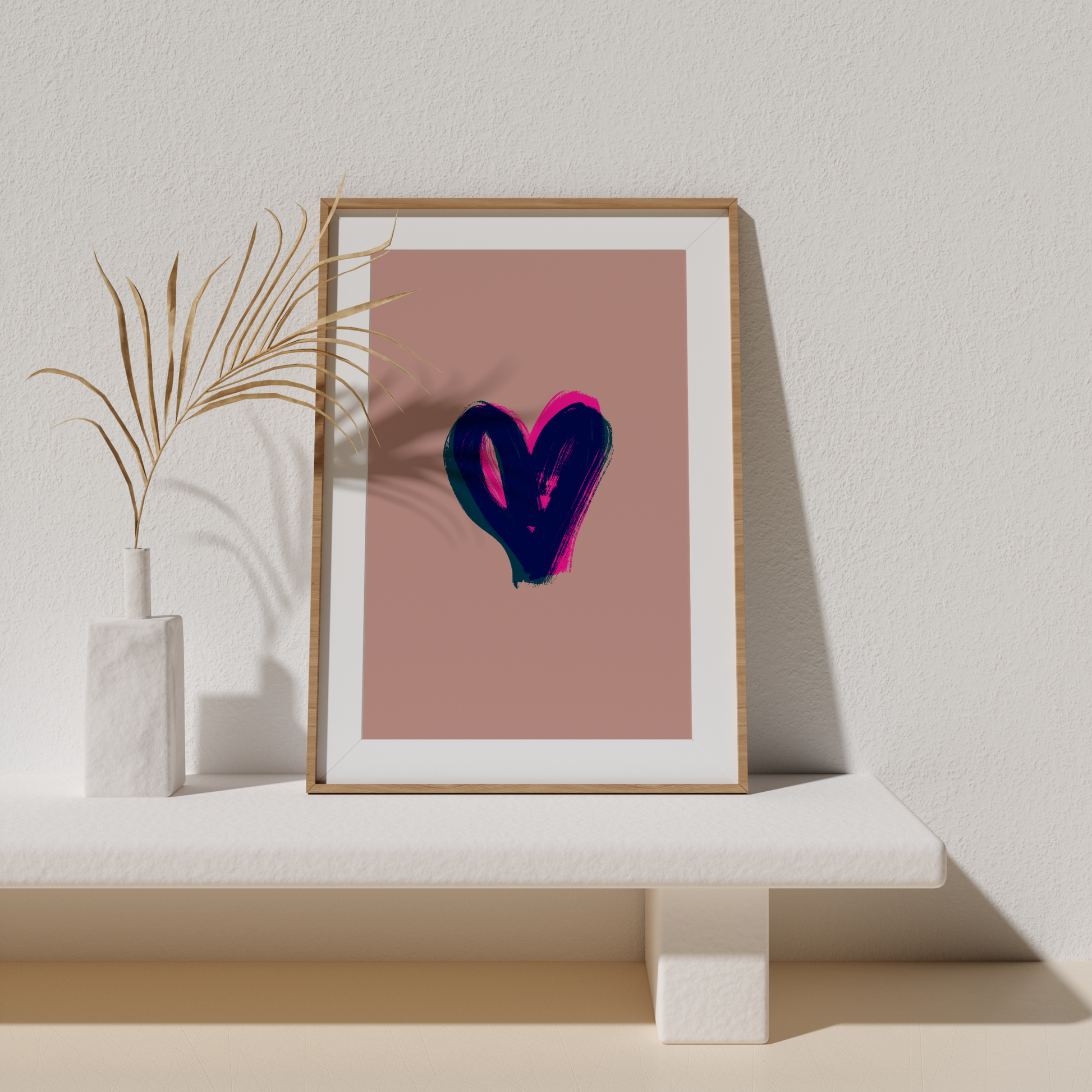 Painted Heart Indigo, Poster - THE WALL SNOB