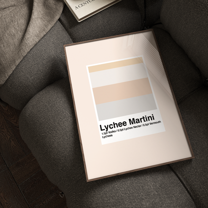Minimalist Colour Block Lychee Martini Print