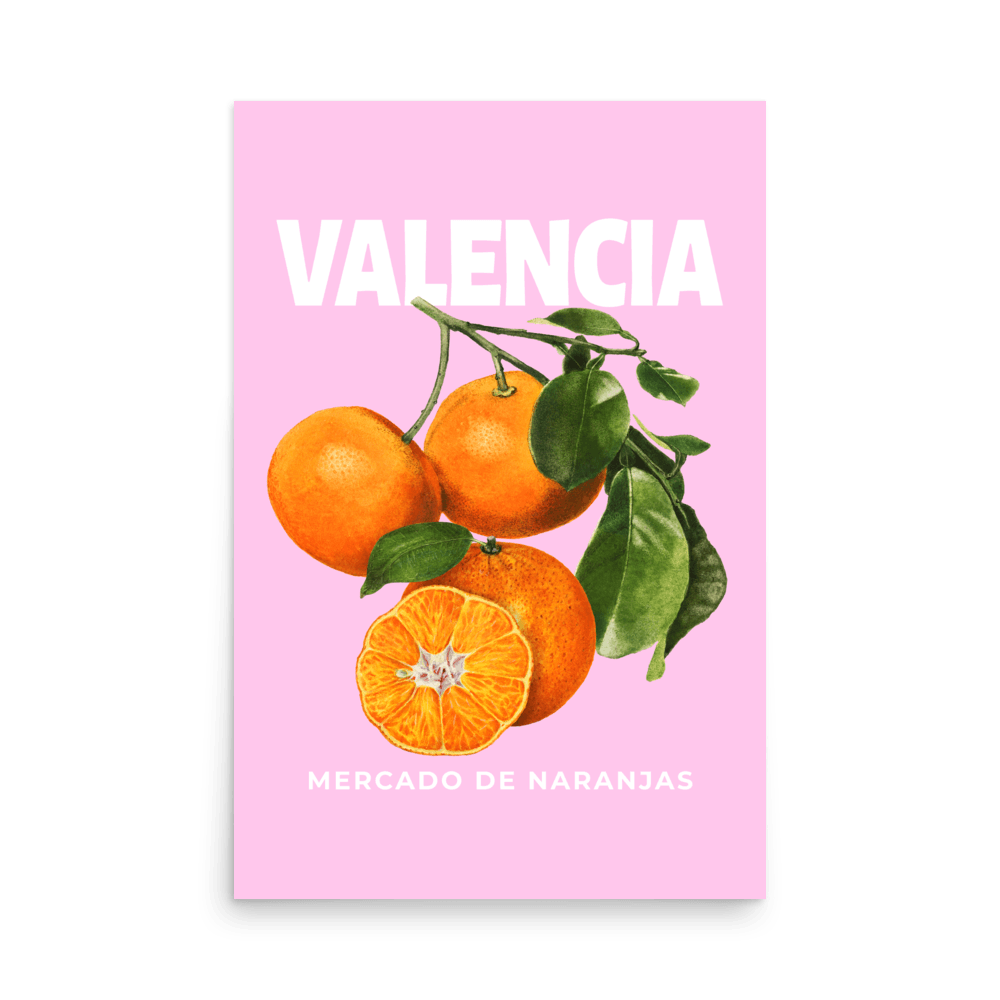 Valencia Orange Print - THE WALL SNOB