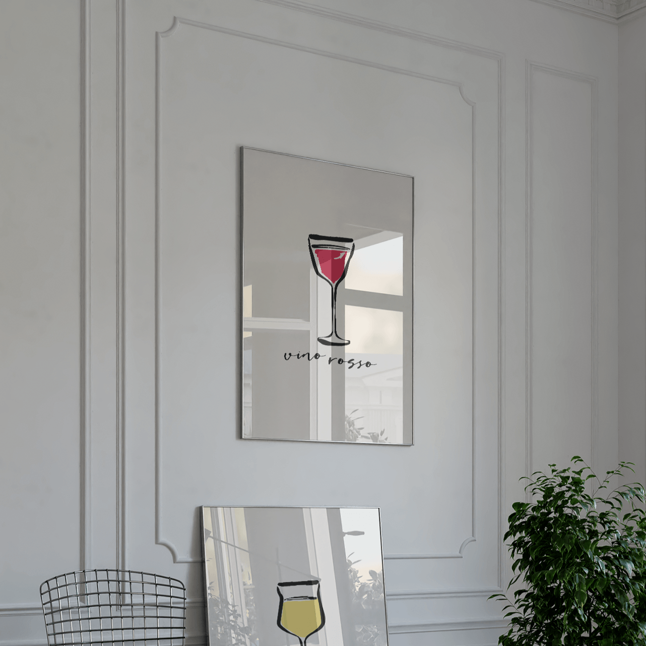 Vino Rosso Sketch Print - THE WALL SNOB