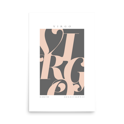 Virgo Flourish Print - THE WALL SNOB