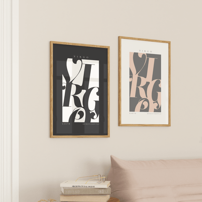 Virgo Flourish Print - THE WALL SNOB