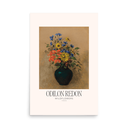 Wildflowers by Odilon Redon Print - THE WALL SNOB