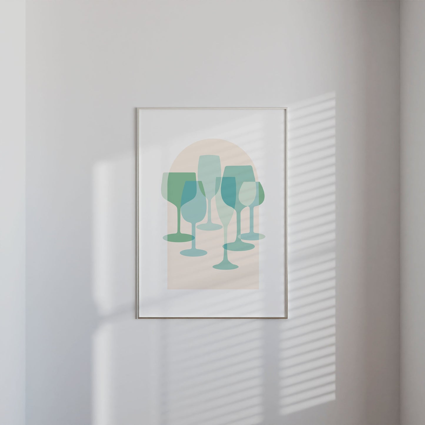 Wine Glass Abstract Ocean Print - THE WALL SNOB